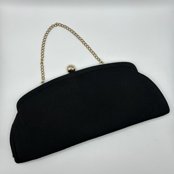 Vintage Black Evening Clutch - Picture 2 of 8
